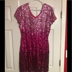 Hot pink sparkle dress